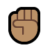 ✊🏽 raised fist: medium skin tone display on Windows